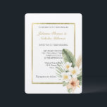 Invitación Tropical Peach Hibiscus Floral Wedding<br><div class="desc">Tropical Peach Hibiscus Floral Wedding</div>