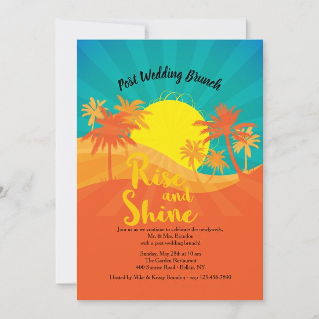 Invitación tropical por la mañana (Anverso)