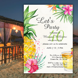 Invitación Tropical Summer Cocktail 40th Birthday Party