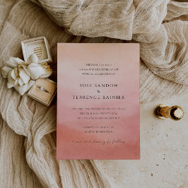 Invitación Tropical Sunset Watercolor Elegant Wedding