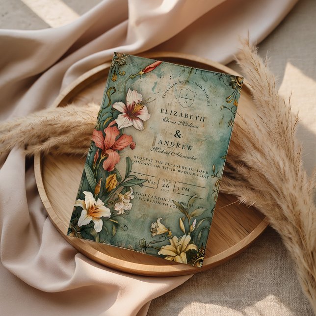 Invitación Tropical Vintage Garden Wedding (Subido por el creador)