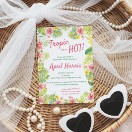 Invitación Trópico como hace calor, fiesta de soltera tropica