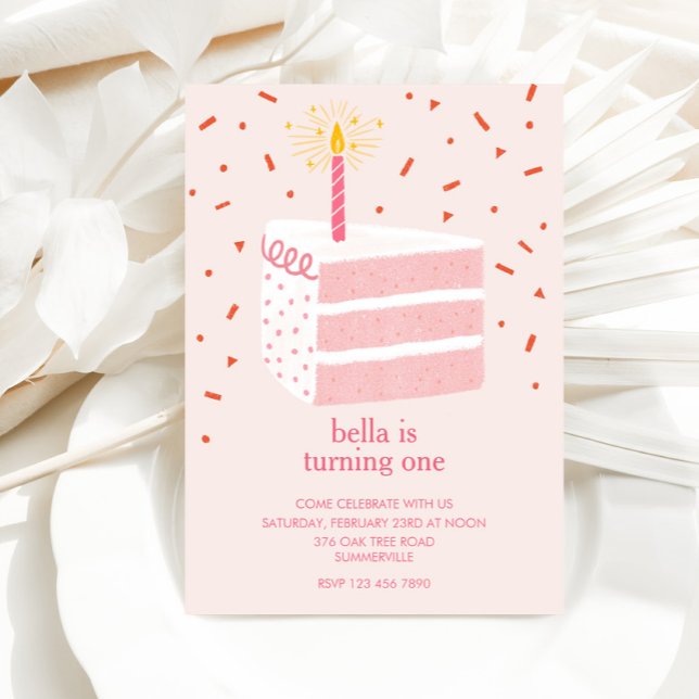 Invitación Trozo de pastel de cumpleaños (Subido por el creador)
