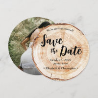 Trozos de madera tallada Foto personalizada Boda r