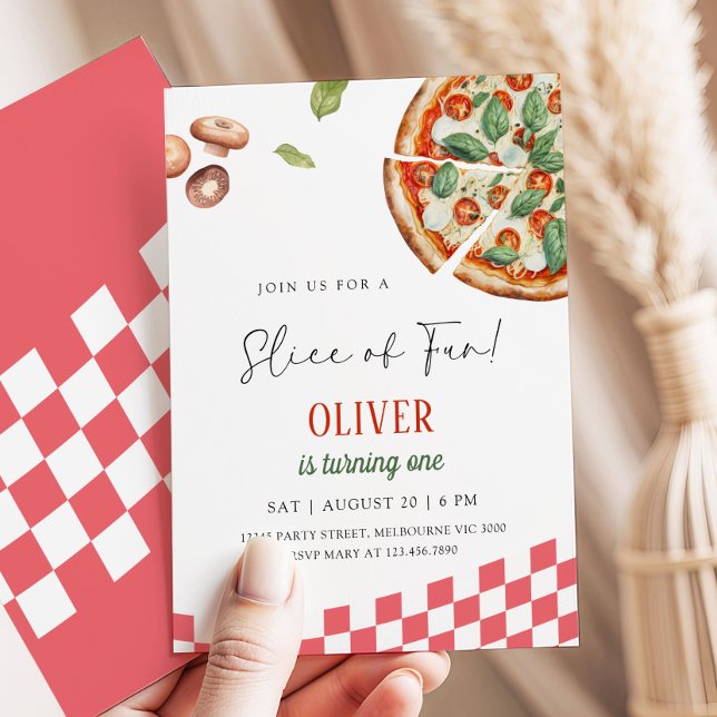 Invitación Trozzo De Pizza Fiesta De Cumpleaños Divertida (Subido por el creador)