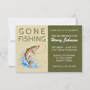 Invitación Trucha Se Fue De Pesca Jubilación