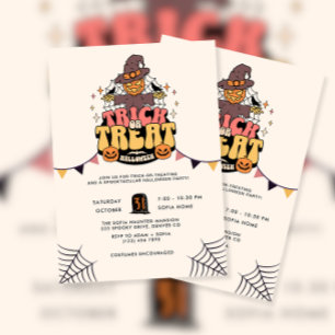 Invitación Truco de calabaza de espantapájaros o fiesta de Ha
