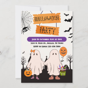 Invitación Truco de fantasmas o tratamiento personalizado de