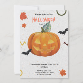 Invitación truco de Halloween feliz o regalo