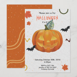 Invitación truco de Halloween feliz o regalo