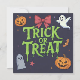 Invitación Truco espeluznante o trata a Slime Halloween