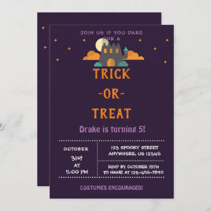 Invitación Truco o trato