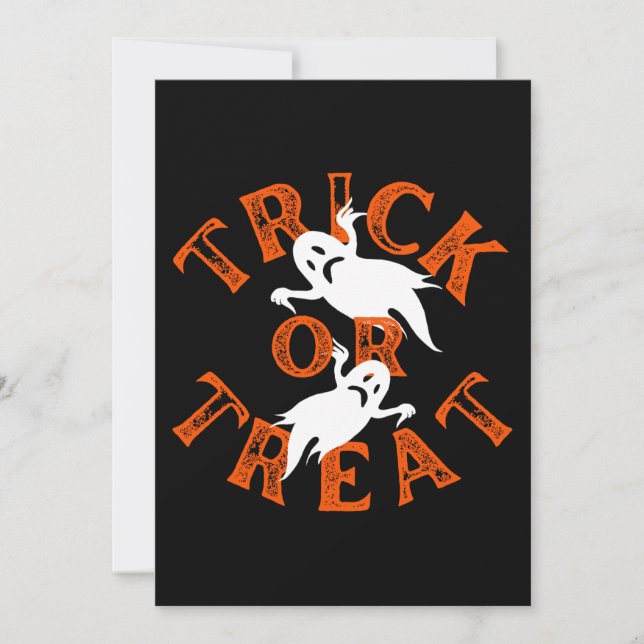 Invitación Truco o trato (Anverso)