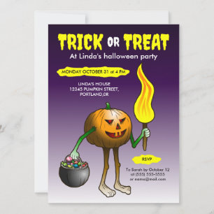 Invitación Truco o trato con Jack O'lantern