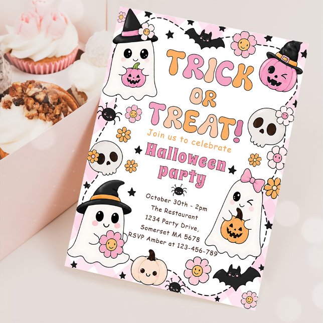 INVITACIÓN TRUCO O TRATO CUTE HALLOWEEN (Subido por el creador)