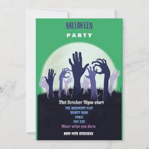 Invitación Truco o trato de la fiesta de Halloween