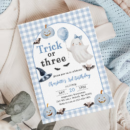 Invitación Truco o trato fantasma de Halloween cumpleaños 3