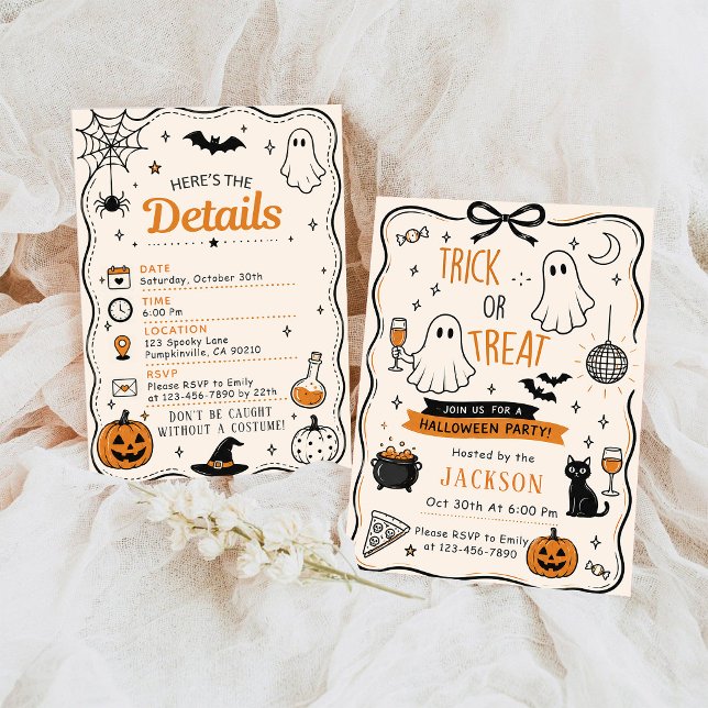 INVITACIÓN TRUCO O TRATO HALLOWEEN LINDO (Subido por el creador)