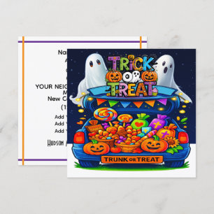 Invitación Truco o trato o TRUNK o tratamiento