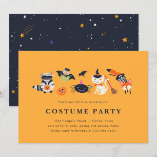 Invitación Truco o Treaters del arbolado