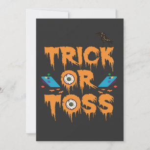 Invitación Truco o truco curioso regalo de agujero de hallowe
