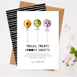 Invitación Trucos trata a dulces fantasmagóricos Halloween In
