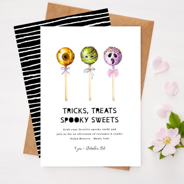 Invitación Trucos trata a dulces fantasmagóricos Halloween In (Subido por el creador)