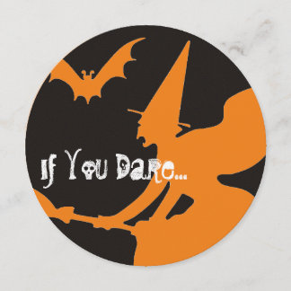 Invitación Trucos y tratamientos 5.25 x 5.25 Círculo de invit