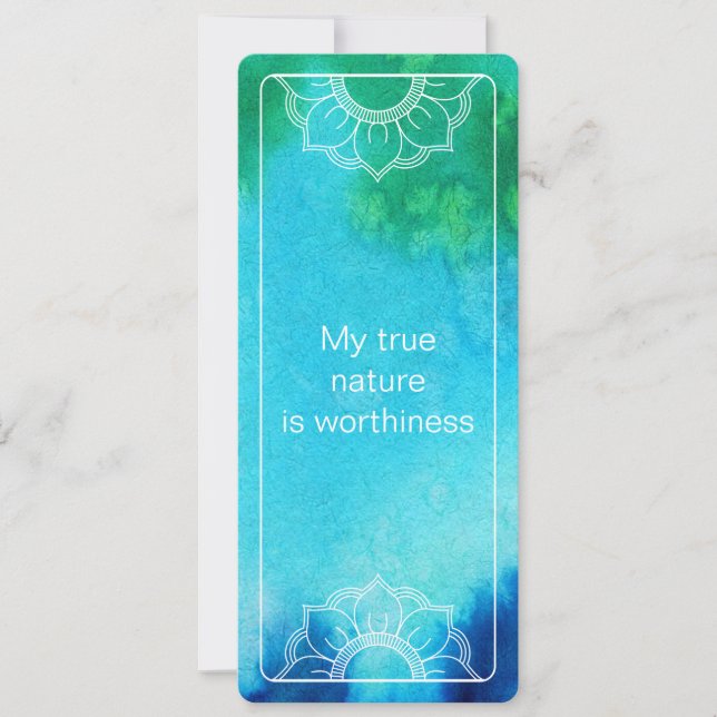 Invitación True Nature Law of Attraction Watercolor Bookmark (Anverso)