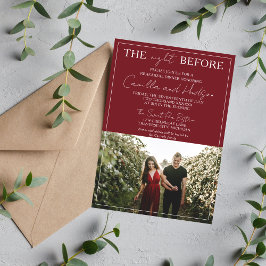 Invitación True Simplicity 4 | Burgundy | Rehearsal Dinner