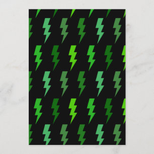 Invitación Trueno de tormenta eléctrica de rayo verde