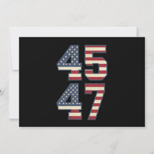 Invitación Trump 2024 Presidente 45 47 América EEUU Vintage