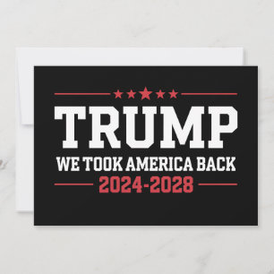 Invitación Trump 2024 Recuperamos América 47 EE. UU.