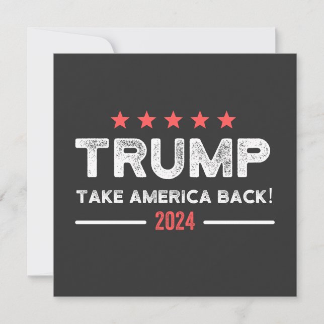 Invitación Trump 2024: Recuperar a Estados Unidos (Anverso)