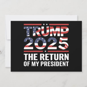Invitación Trump 2025 El Regreso De Mi Presidente 47º EE. UU.