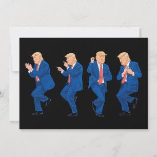 Invitación Trump 45 47 Danza divertida bailando presidente de