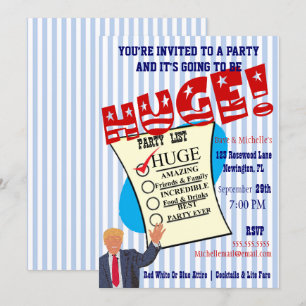 Invitación Trump celebra a tu enorme Fiesta