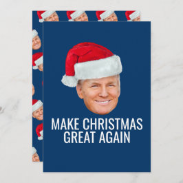 Invitación Trump con Santa Hat - Hacer a los Navidades grande