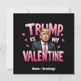 Invitación Trump es mi gracioso El día de San Valentín retro