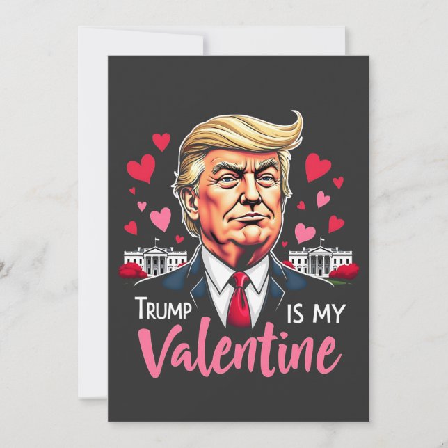 Invitación Trump es mi presidente en San Valentín (Anverso)