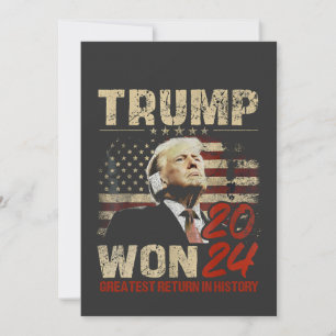 Invitación Trump Ganó 2024 Mayor Retorno en la Historia 