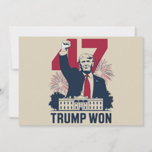 Invitación Trump Ganó De Nuevo Elección 2024 Presidente 47º
