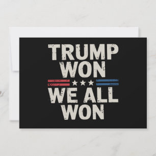 Invitación Trump Ganó Todos Ganamos Presidente 47 EE. UU.