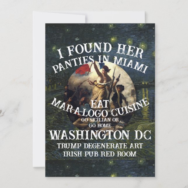 Invitación Trump Panties Miami Catholic Church White (Anverso)