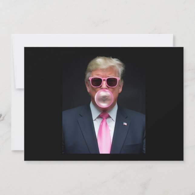 Invitación Trump Pink Bubble Gum President 47 USA (Anverso)