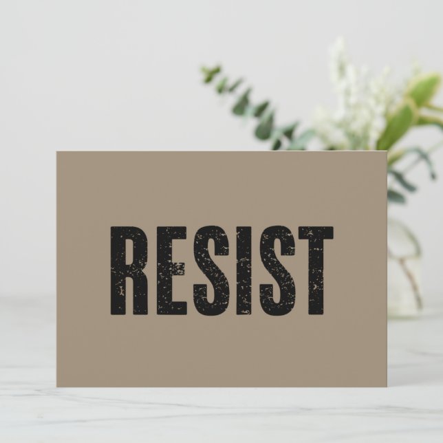 Invitación Trump se resiste a la protesta contra la política (Anverso de pie)