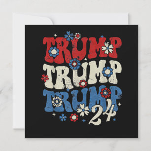Invitación Trump Trump Trump 2024 Retro 