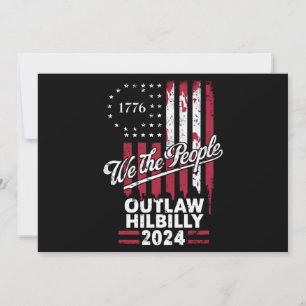 Invitación Trump Vance 2024 Donald Trump Proscrito Hillbilly