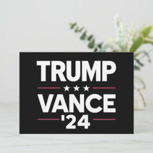 Invitación Trump Vance 2024 para las elecciones presidenciale