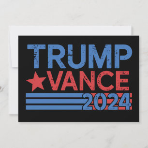 Invitación Trump Vance 2024 Presidente 47 EE. UU. Vintage